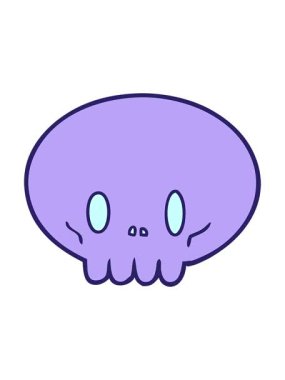 karikatür kafatası animasyonunu salla ve durdur