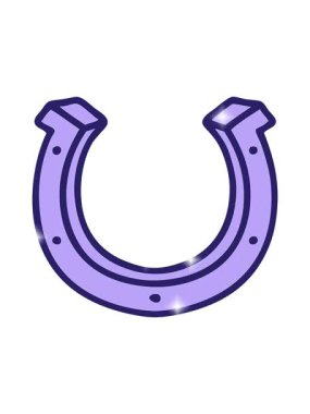 Bir at nalı karikatürünün ışıltı etkisi