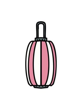 El feneri asılı kağıt Japon ışıklandırmasının hareketli animasyonu