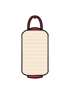 Geleneksel Japon asılı kağıt fenerinin canlandırma efekti