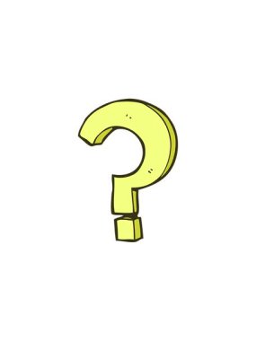 Çizgi film soru işaretinin renk canlandırması değişiyor