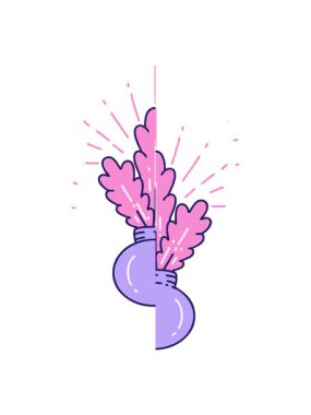 Geleneksel dövme evi bitkisinin bölünen hareketli animasyonu