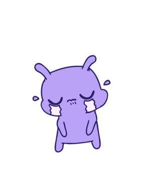 Yanıp sönen radyal çizgiler Sevimli üzgün uzaylının serbest ve çizilmiş çizgi filmi