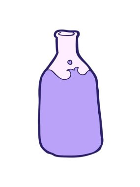 Çizgi film şişesinin hareketli animasyonu