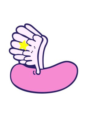 Parıldayan yıldızlar, el çizimi çizgi film tarzı uçan sosisin animasyonunu etkiler.