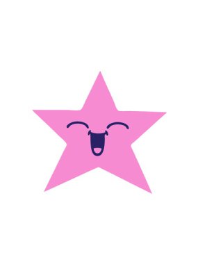 Bir altın yıldızın düz renkli retro çizgi filminin titreşimli animasyonu