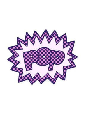 Çizgi roman tarzı pop sembolünün ışık efekti animasyonu