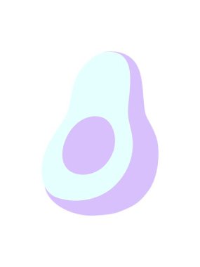 Avokado çizgi filminin neon ışık efekti animasyonu