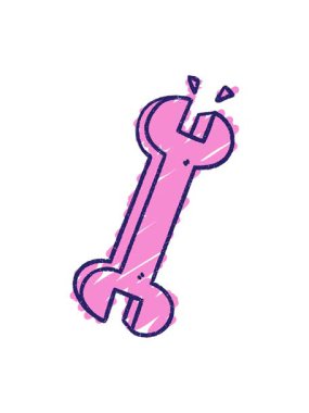 Spanner Tebeşir Çiziminin parlak ışık efekti canlandırması