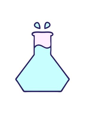 Bir bilim deneyi tasarımının karikatürünün titreyen hareketi.