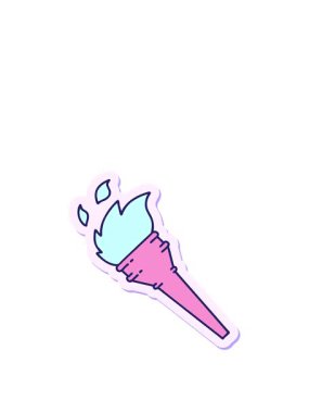 Dövme çıkartmasının animasyonunu geleneksel yanan meşale stiliyle genişletiyorum.