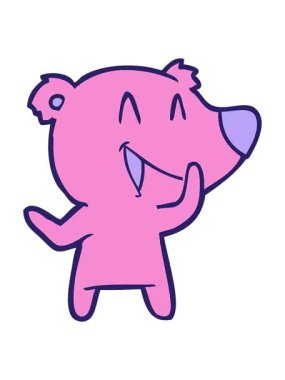 Gülen ayı çizgi filminin pixelize etkisi