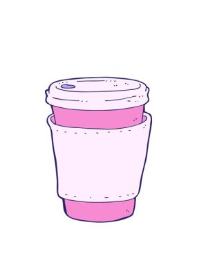 Çizgi filmin hareketli animasyonu. Kahve fincanına bayılırım.