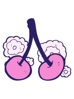 Karikatür kirazlarının hareketli animasyonu