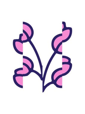 lale illüstrasyonunun bölünmüş hareket canlandırması