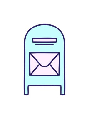 Posta kutusunun sevimli çizgi filminin hareketli animasyonu