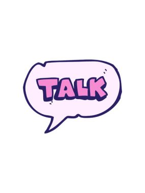 Serbest konuşma baloncuğu konuşma sembolünün dönen hareket animasyonu