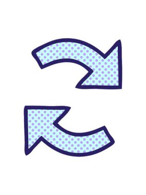 Çizgi roman tarzı geri dönüşümlü okların animasyonunu salla ve durdur