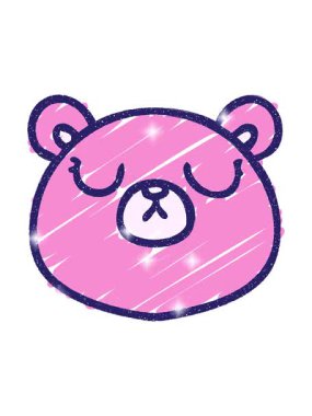 Sevimli Ayı Tebeşir karalamalarının ışıltı etkisi