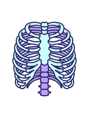 Pikselleştirme efekti dövmenin geleneksel göğüs kafesi stilinde canlandırması