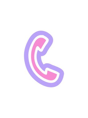 starburst effect animation of telephone handset symbol icon