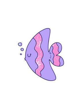 Eğlenceli karikatür balıklarının yıldız patlaması etkisi