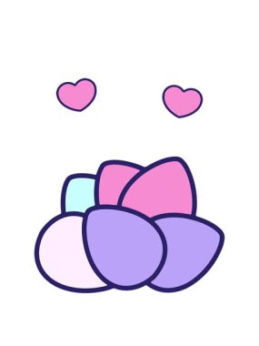 Basit Paskalya yumurtası tasarımının dönen kalp animasyonu