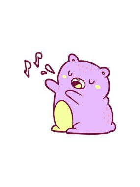 Parlak renkli şarkı söyleyen ayının yıldız patlaması efekti