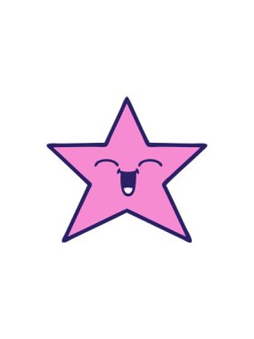 Bir yıldız balığının çizgi filminin hareketli animasyonu