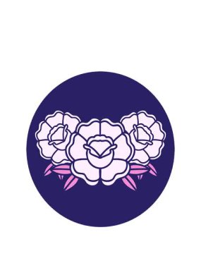 Bir buket çiçeğin dövme stili görüntüsünü genişletiyor