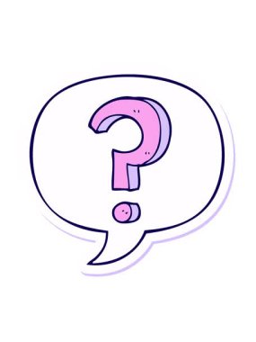 Konuşma kabarcığı etiketli çizgi film soru işaretinin neon ışık efekti canlandırması