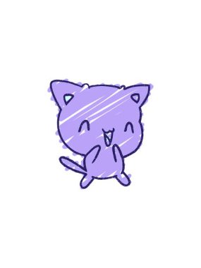 Mutlu Kedi Tebeşiri Çiziminin yıldız patlaması etkisi animasyonu