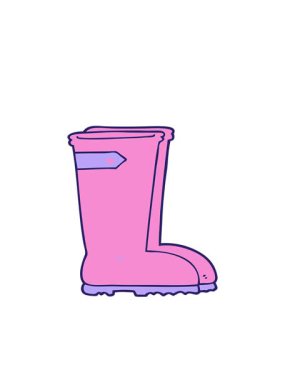 Çizmeli Wellington çizmelerinin hareketli animasyonu