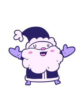 Çizgi film Noel Baba tasarımının animasyonunu aç.