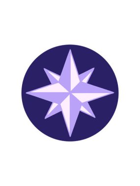 Bir yıldız sembolünün ikonik dövme tarzının radyoaktif parlayan animasyonu