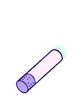 Çizgi roman tarzı bir sigaranın zıplama hareketi animasyonu