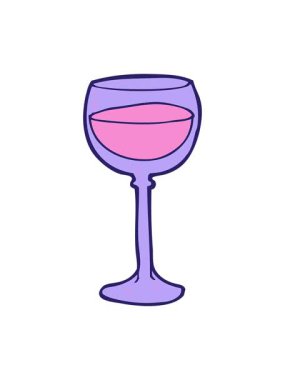 Çizgi film şarap kadehinin hareketli animasyonu