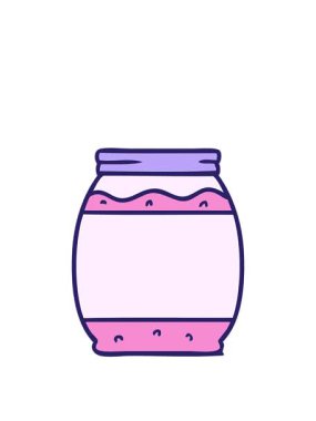 Çilek reçeli çizilmiş el animasyonunu büyütüyor