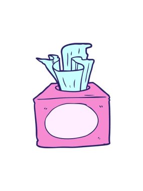 Çizgi film mendil kutusunun hareket animasyonunu oynat