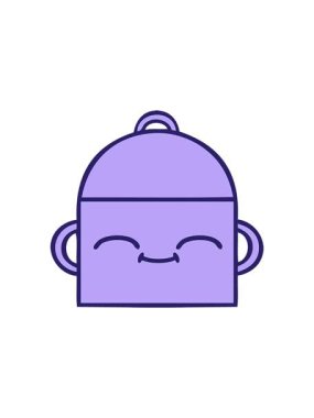 popping motion animation of cute cooking pot