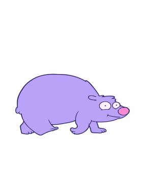 Mutlu kutup ayısı yürüyüşünün hareketli animasyonu