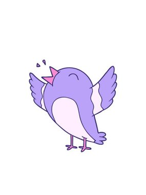 Yanıp sönen radyal çizgiler Retro çizgi film animasyonu Şirin Kuş