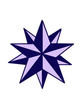 neon light effect animation of an iconic tattoo style image of a star doodle