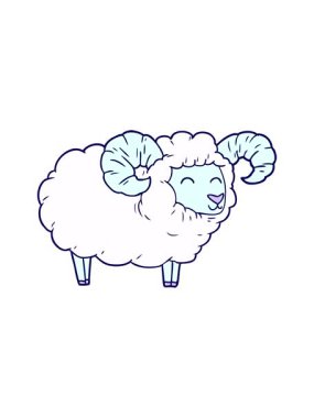 neon ışık efektleri çizgi film koçunun animasyonu