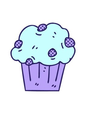 Çizgi roman tarzı tuhaf çikolatalı pastanın basınçlı animasyonu