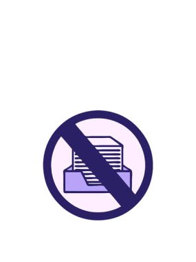 Kağıtsız bir ofis sembolünün tatlı çizgi filminin yükselişi ve yüzüşü