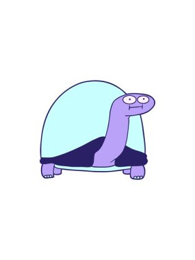 Bir kaplumbağa dizaynının yıldız patlaması etkisi animasyonu