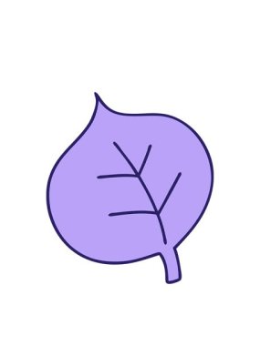 Basit, muhteşem bir yaprağın çizgi filminin yanıp sönen radyal çizgileri.