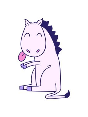 El çiziminin parlak ışık efekti çizgi film atı