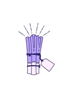 Geleneksel bir dövme demeti olan pırasa demetinin dikkat çekici animasyonu